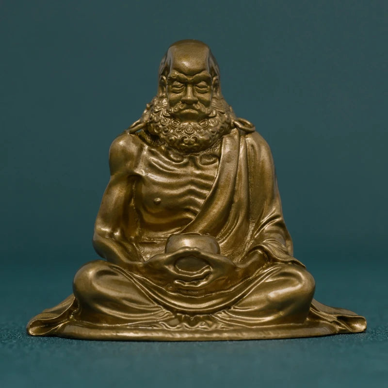 SIMPLE PRACTICE Shaolin Bodhidharma Figurine - Zen Home & Altar Decor Gift