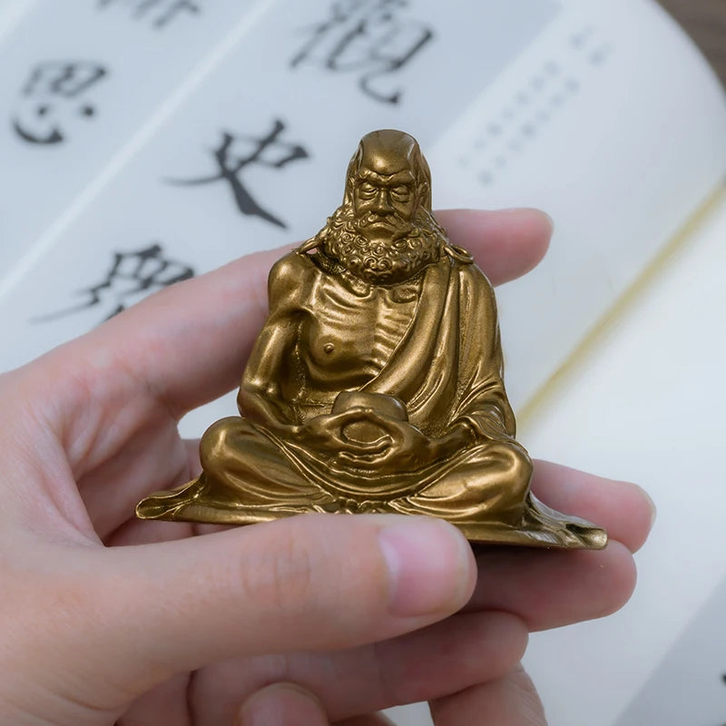 SIMPLE PRACTICE Shaolin Bodhidharma Figurine - Zen Home & Altar Decor Gift