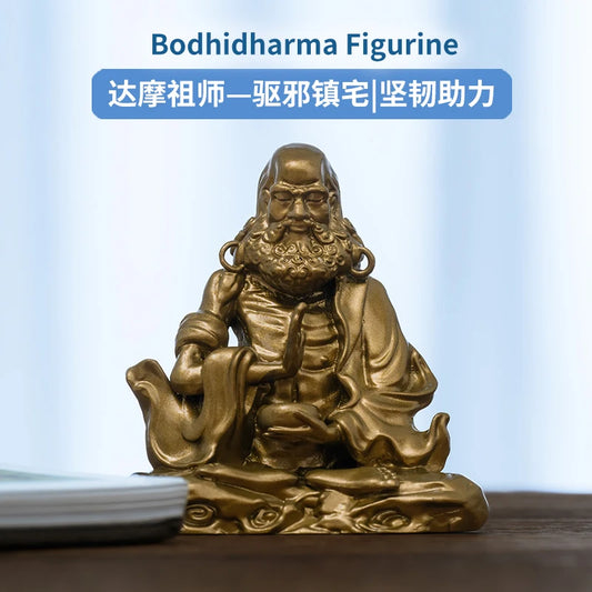 SIMPLE PRACTICE Bodhidharma Statue Zen Decor - Mini Buddhist Meditation Altar Figurine