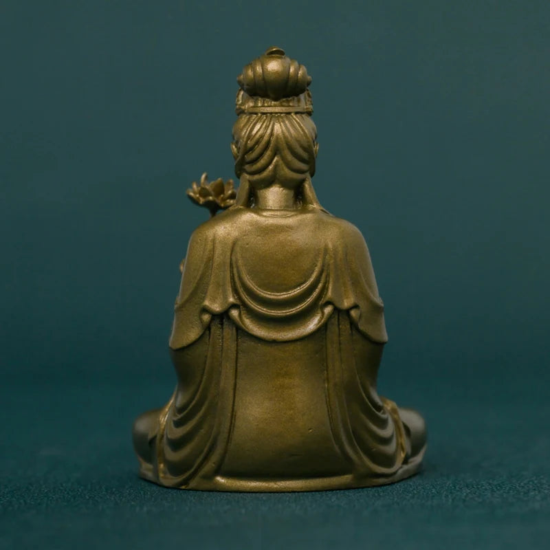 SIMPLE PRACTICE Mahāsthāmaprāpta Bodhisattva Brass Statue – Meditation & Home Decor