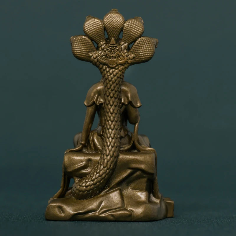 SIMPLE PRACTICE Nagarjuna Bodhisattva Brass Statue - Meditation Decor & Buddhist Altar Figurine