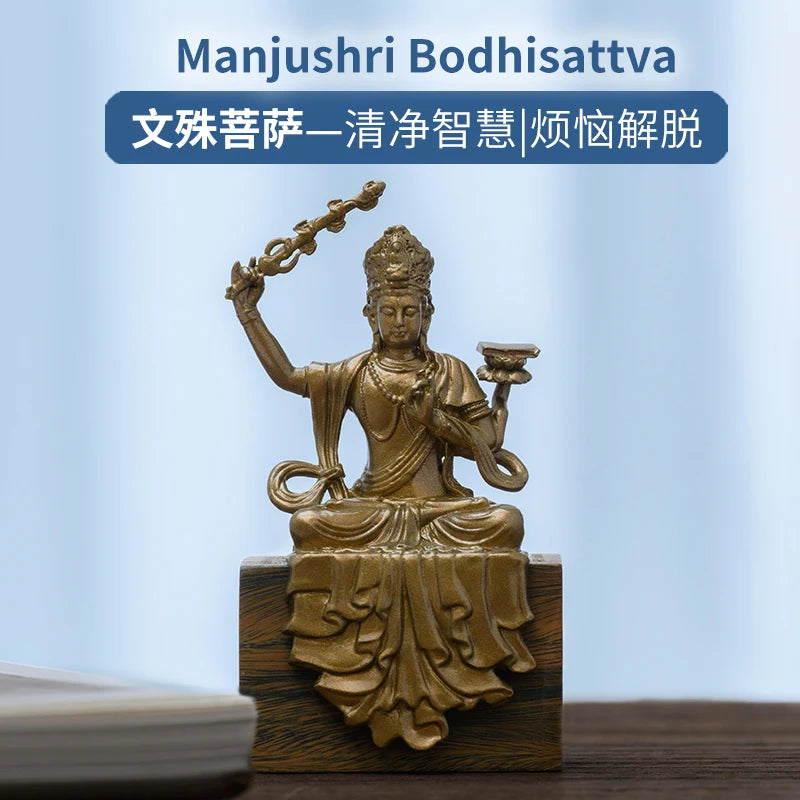 SIMPLE PRACTICE Manjushri Mini Buddha Statue - Study & Focus Enhancement