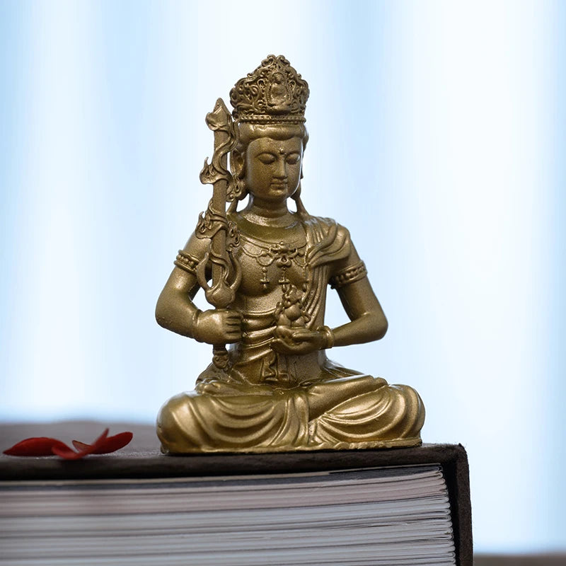 SIMPLE PRACTICE Handmade Brass Akasagarbha Buddha Statue - Zen Meditation & Home Decor