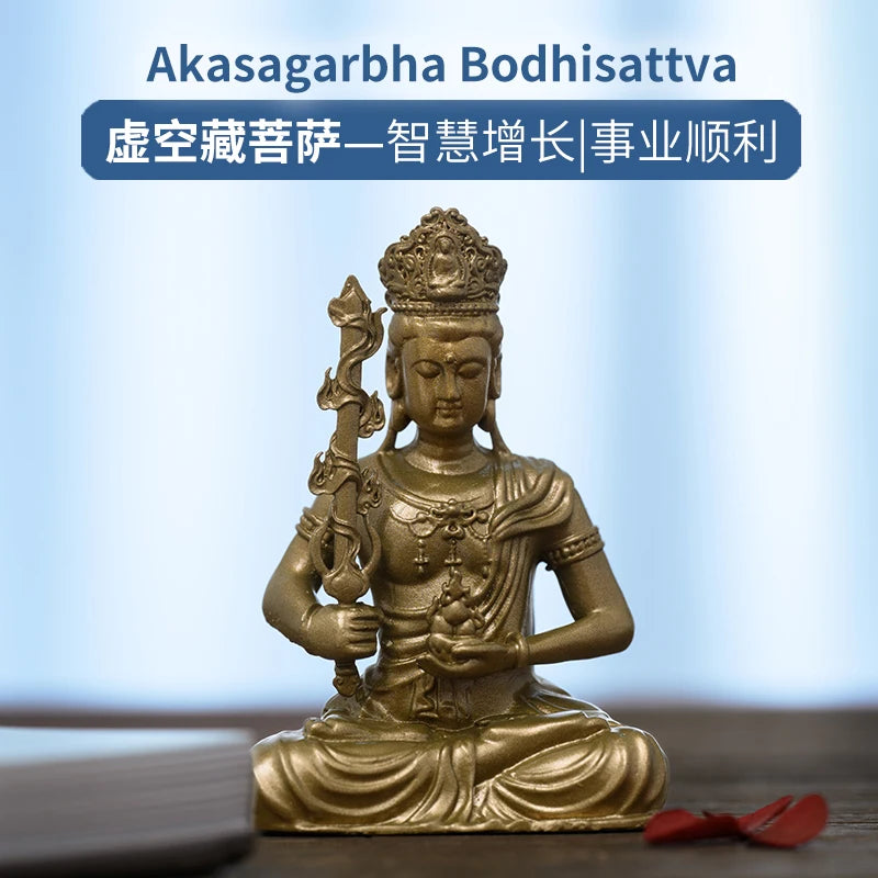 SIMPLE PRACTICE Handmade Brass Akasagarbha Buddha Statue - Zen Meditation & Home Decor