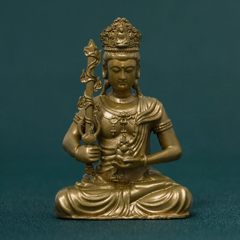 SIMPLE PRACTICE Handmade Brass Akasagarbha Buddha Statue - Zen Meditation & Home Decor