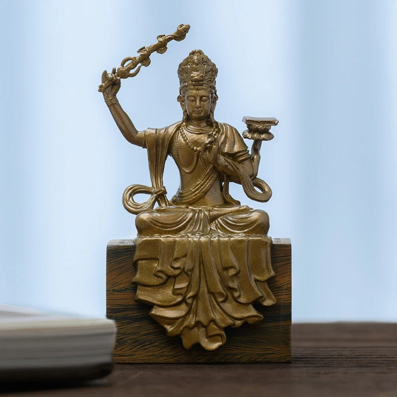 SIMPLE PRACTICE Manjushri Mini Buddha Statue - Study & Focus Enhancement