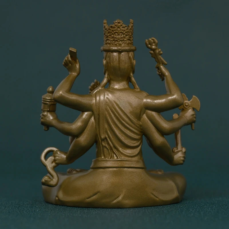 SIMPLE PRACTICE Handmade Brass Wish-Granting Bodhisattva Statue – Mini Zen Meditation & Home Decor Figurine