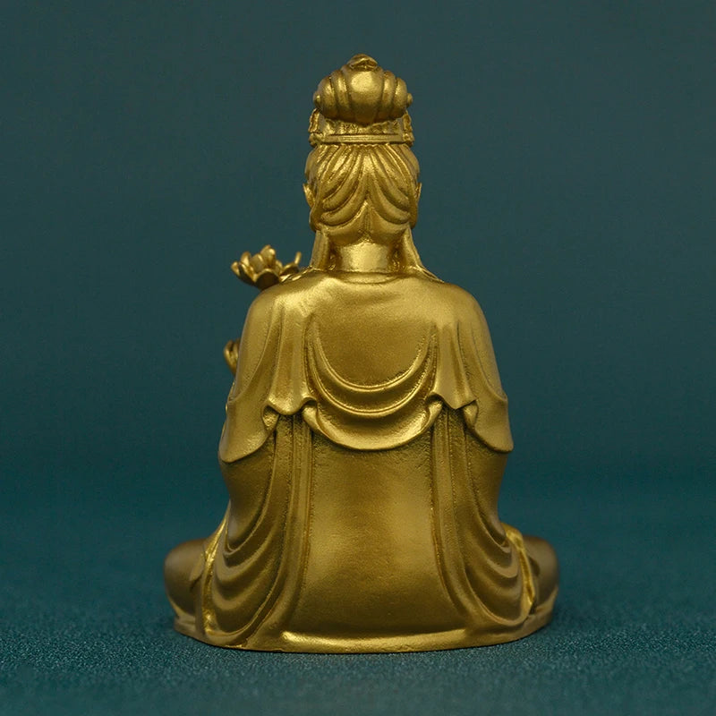 SIMPLE PRACTICE Golden Mahāsthāmaprāpta Bodhisattva Statue – Home & Buddhist Decor