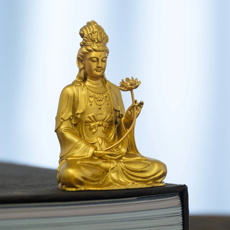 SIMPLE PRACTICE Golden Mahāsthāmaprāpta Bodhisattva Statue – Home & Buddhist Decor